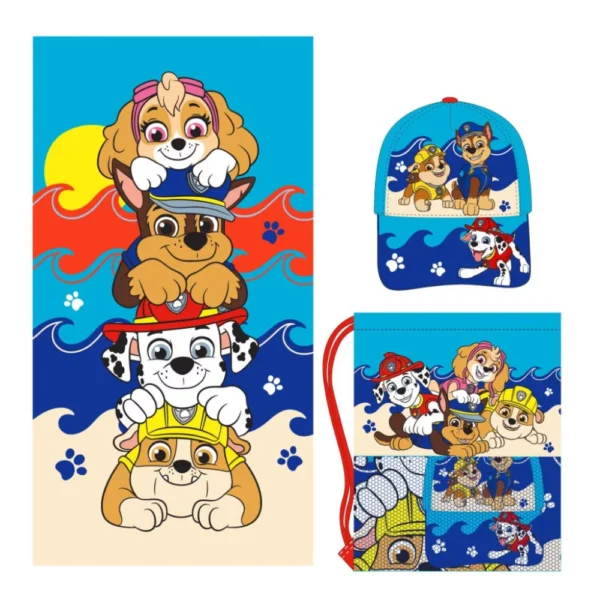 Paw Patrol, Mancs Őrjárat törölköző, tornazsák, baseball sapka szett