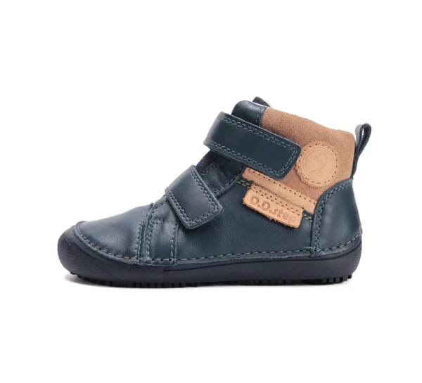 DD Step barefoot fiú bőrcipő