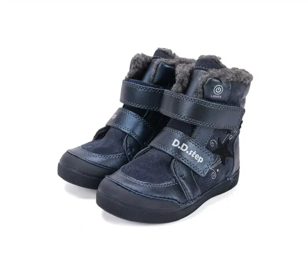 DD Step LED-es bélelt bőrcipő