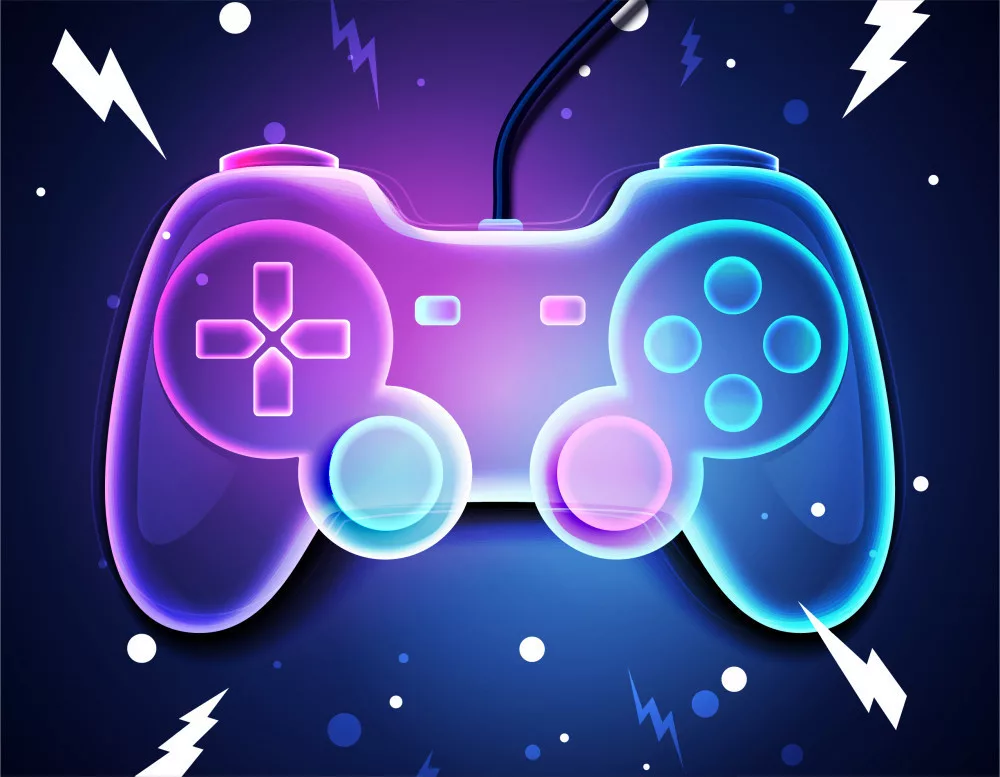 Gamer Neon polár takaró – pléd (100×140 cm)