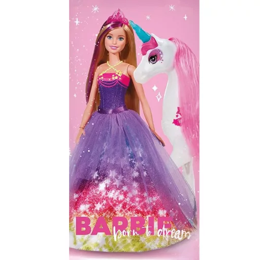 Barbie Born to Dream fürdőlepedő, strand törölköző 70×140 cm