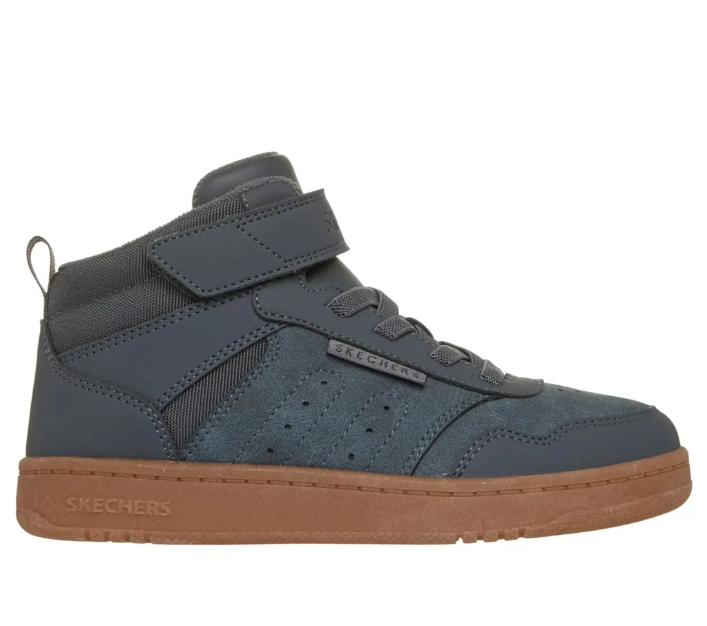 Skechers Quick Street City fiú magasszárú sneaker – sötétszürke